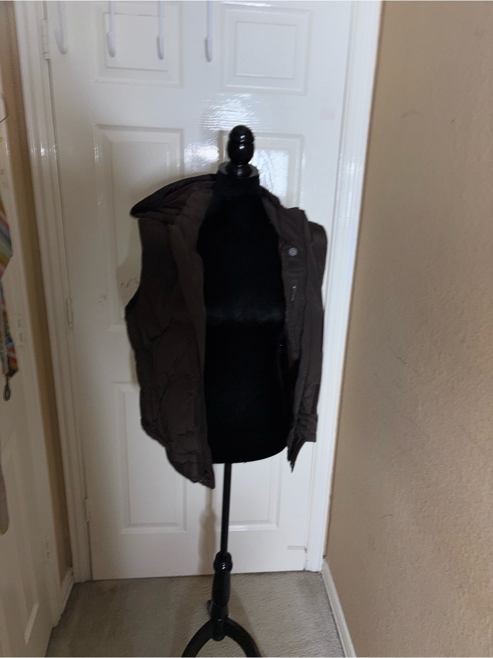 The North Face 600 Vintage Brown Quilted Down Puffer Vest Women's LG Insulated - Picture 6 of 13